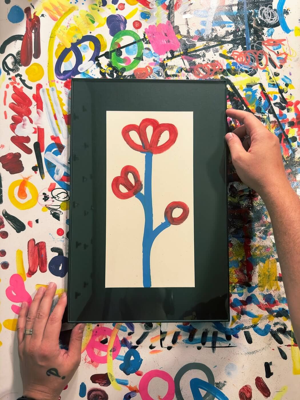 3, 2, 1 | Original Framed Painting Original Art Seekjoy 