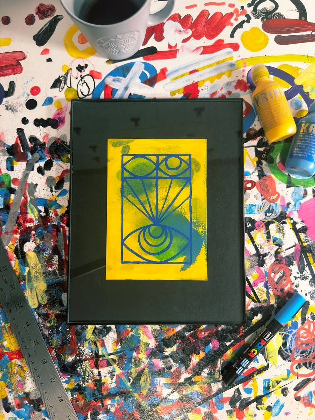 Expanding Perception | Original Framed Painting Original Art Seekjoy 