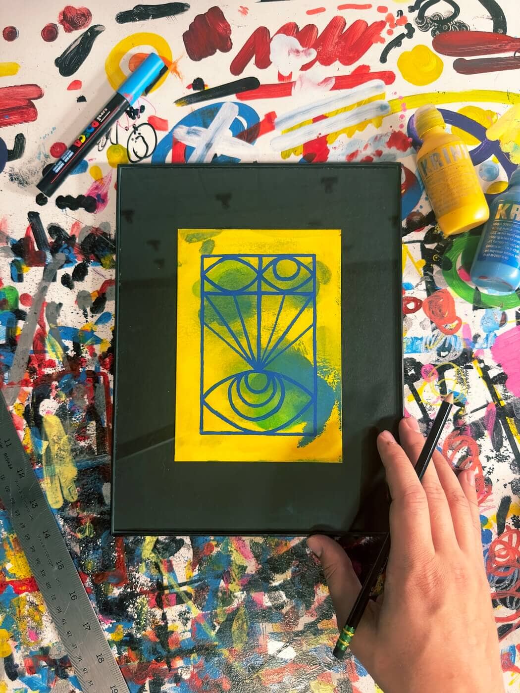 Expanding Perception | Original Framed Painting Original Art Seekjoy 