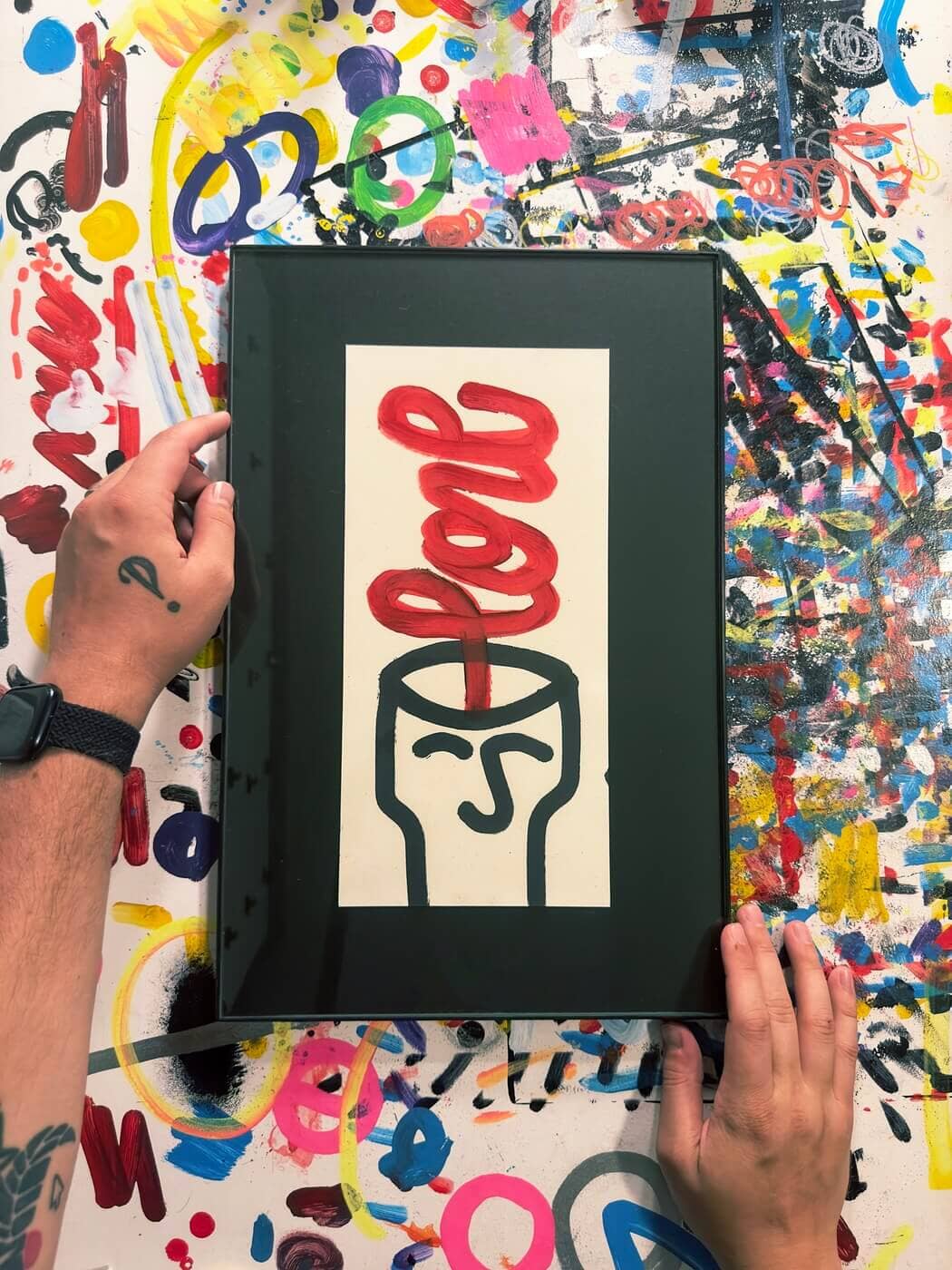 Filled with Love | Original Framed Painting Original Art Seekjoy 