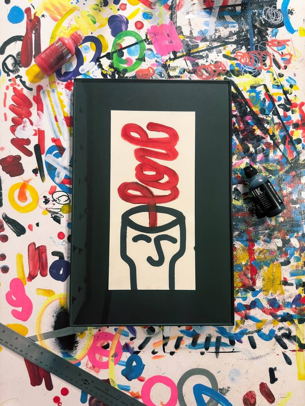 Filled with Love | Original Framed Painting Original Art Seekjoy 