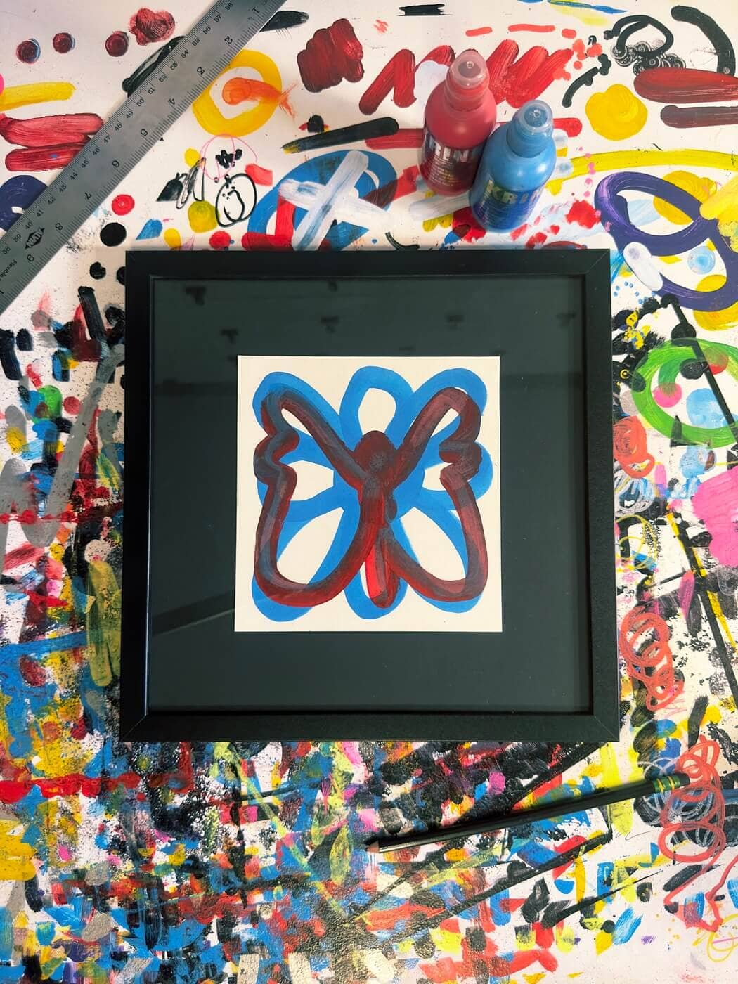 Landing | Original Framed Painting Original Art Seekjoy 