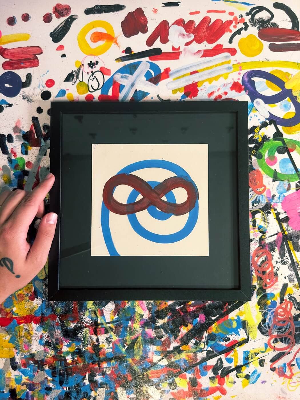 Lemniscate Spiral | Original Framed Painting Original Art Seekjoy 