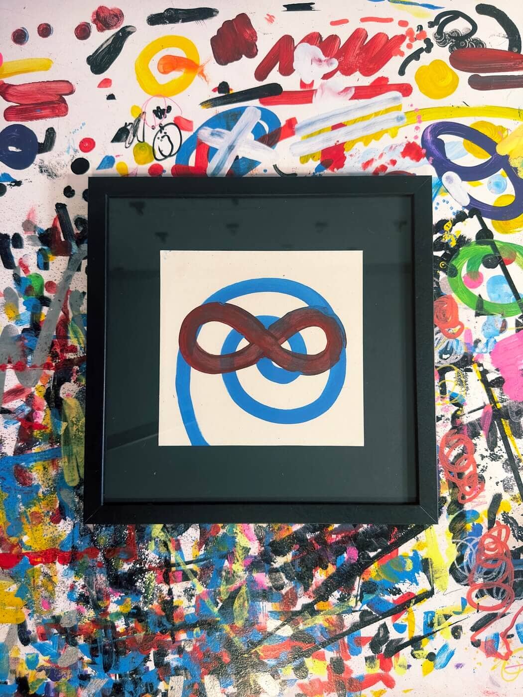 Lemniscate Spiral | Original Framed Painting Original Art Seekjoy 