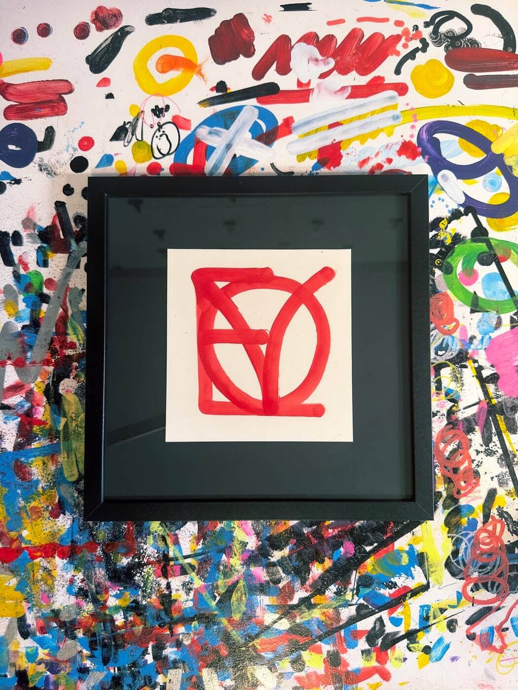 LOVE | Original Framed Painting Original Art Seekjoy 
