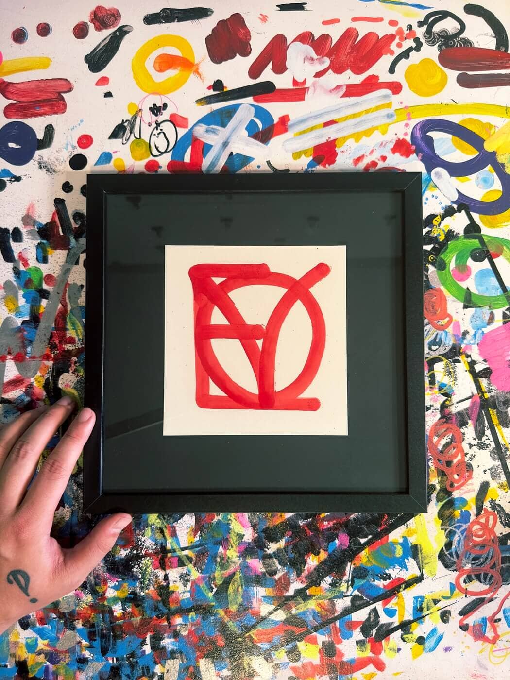 LOVE | Original Framed Painting Original Art Seekjoy 