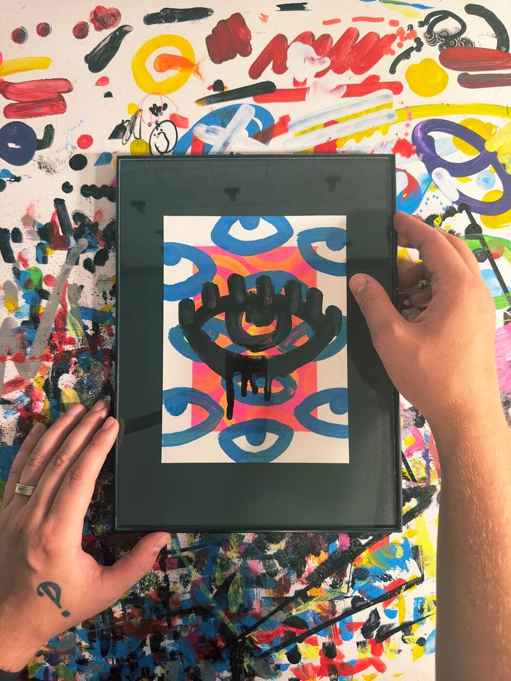 Overlapping Realities | Original Framed Painting Original Art Seekjoy 