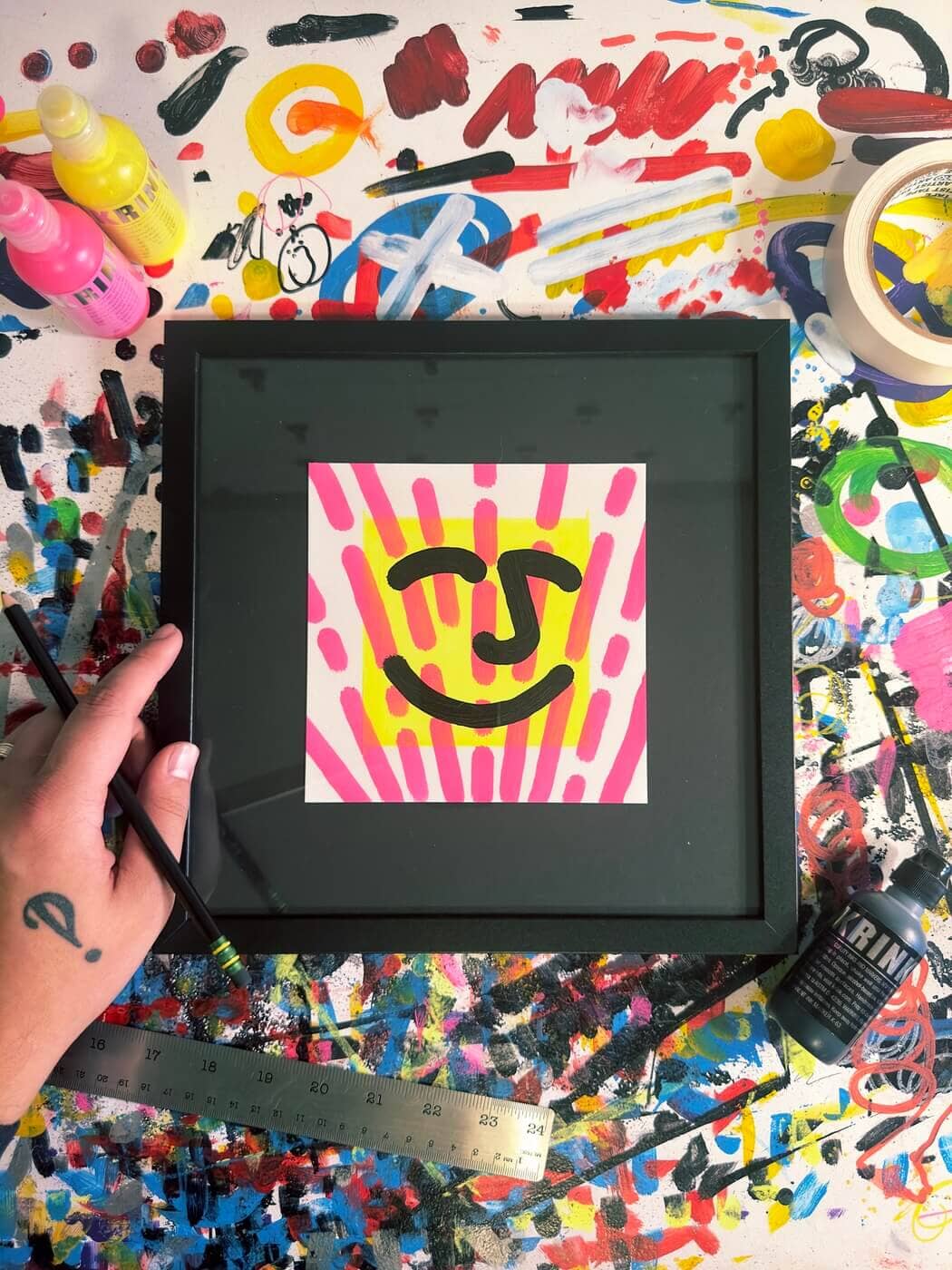 Rays of Joy | Original Framed Painting Original Art Seekjoy 