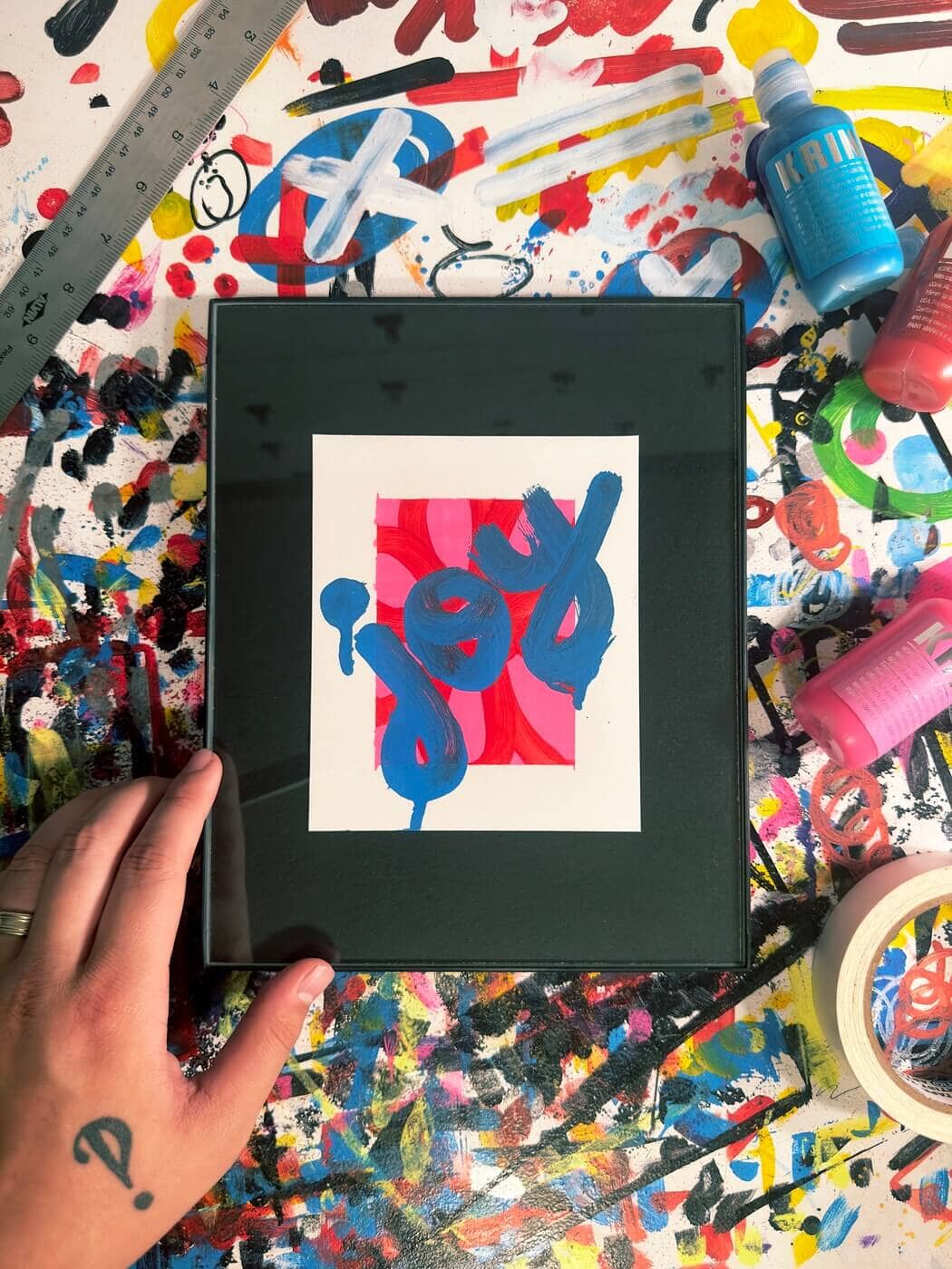 Saturated Joy | Original Framed Painting Original Art Seekjoy 